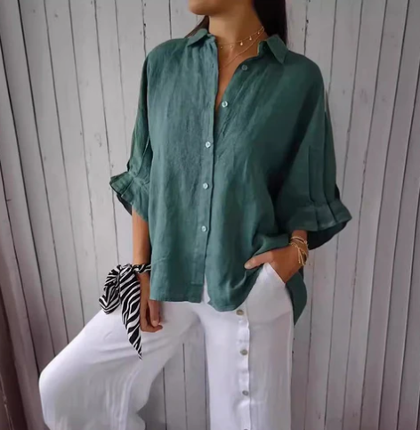 Dames Trui Relaxed Fit Knoop Voor - Mode Vibes