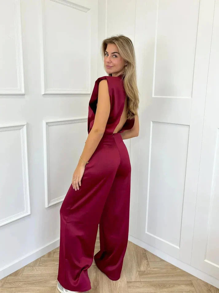 Rugloze Jumpsuit Dames | Wijde Pijpen & Sierlijk Silhouet