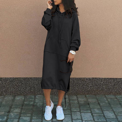 Lange Jurk met Capuchon Zomerjurk Vrouw - Mode Vibes