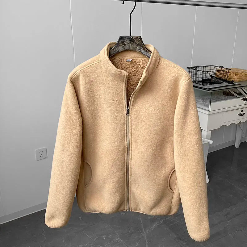 Fleece Jas Opstaande Kraag Zacht en Warm