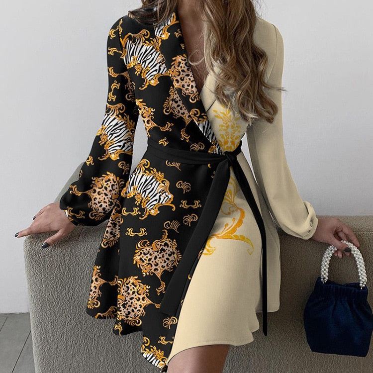 Jurk met Strik Vrouwen Zomerjurk Elegante Omslagjurk