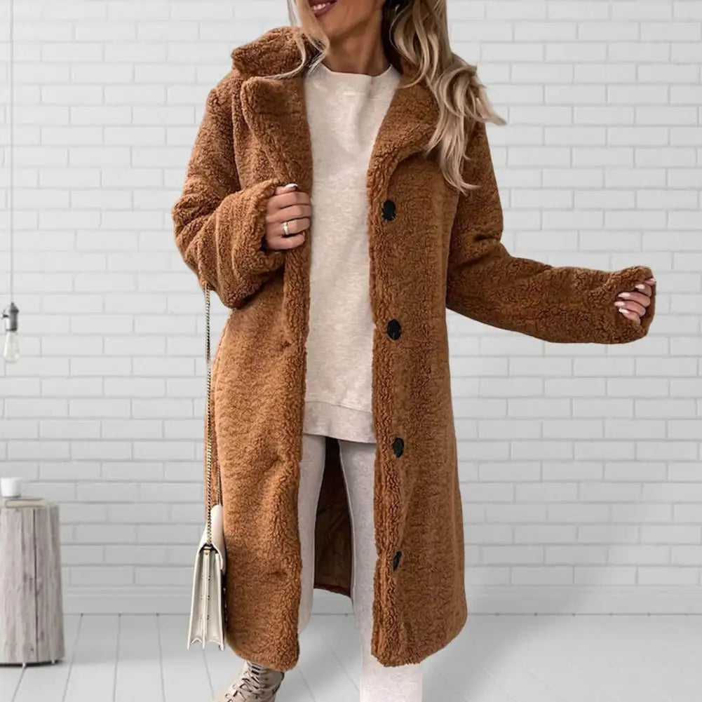 Pluche Overjas Zacht en Warm voor Vrouw - Mode Vibes