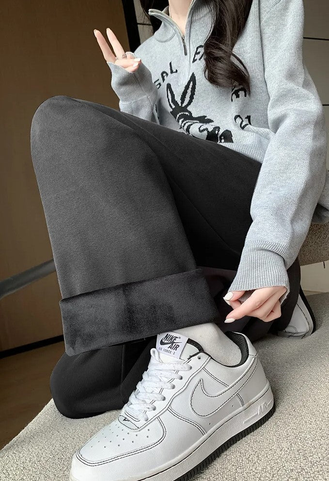 Retro Joggingbroek Vintage Stijlvol Zwart Wit