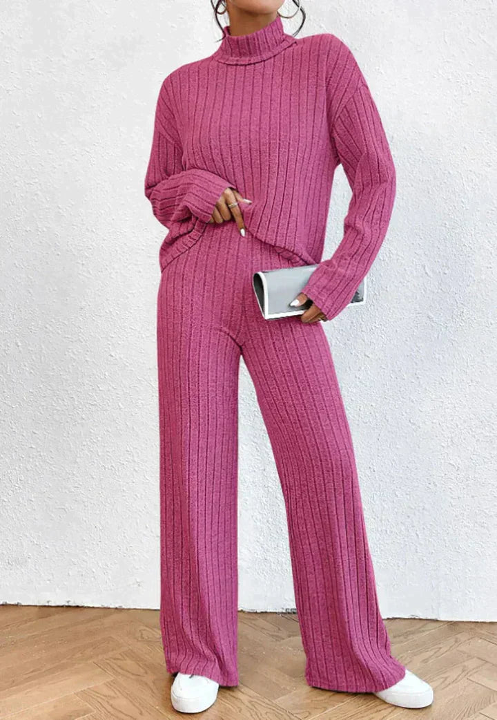 Gebreide Broek en Trui Set voor Vrouwen - Mode Vibes