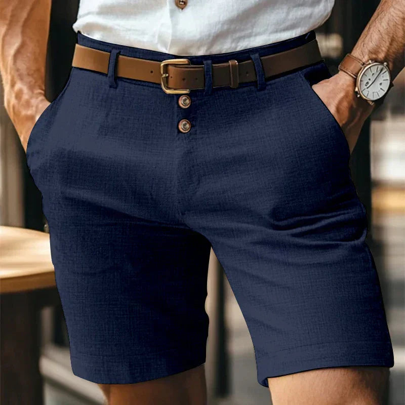 Heren Zomershorts Slim Fit Ademend Vintage Stijl