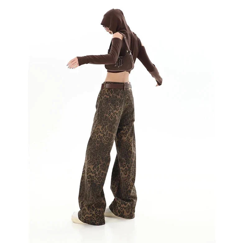 Retro Broek Luipaard Print Damesrok