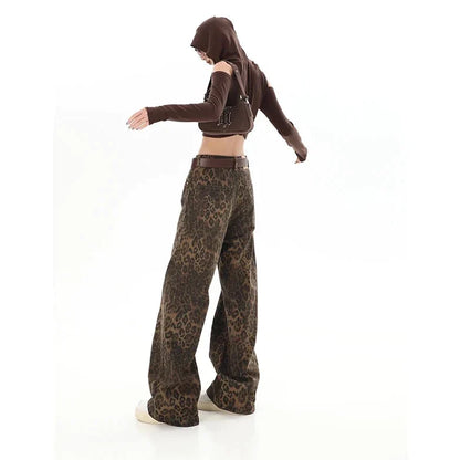 Retro Broek Luipaard Print Damesrok