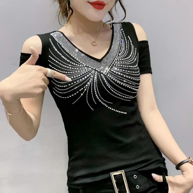 ChicElegance Zwarte Off-Shoulder Top