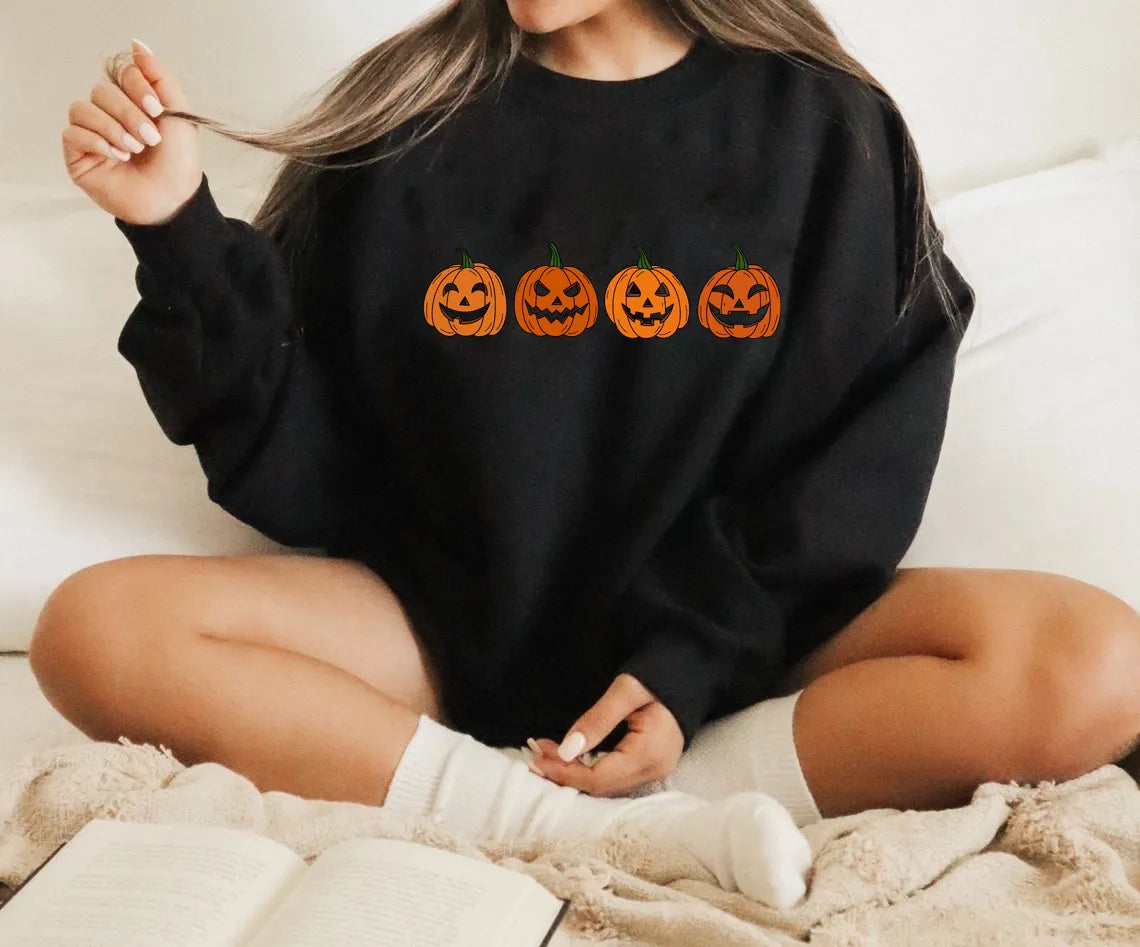 Pompoen Sweatshirt Herfst Print Gilda - Mode Vibes