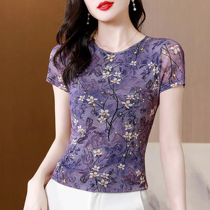 FloraLuxe Zomer Mesh Top