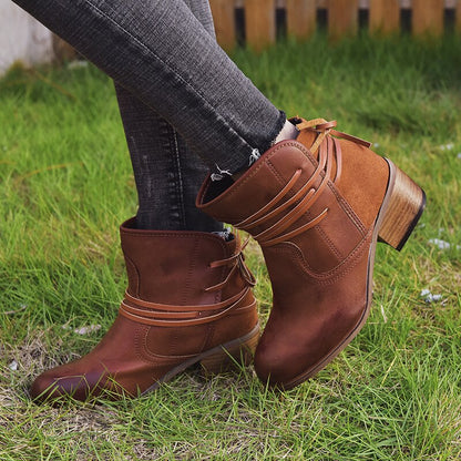 Dames Laarzen Vintage Stijl met Veter