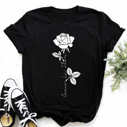 StyleAura Rozenprint Dames T-Shirt
