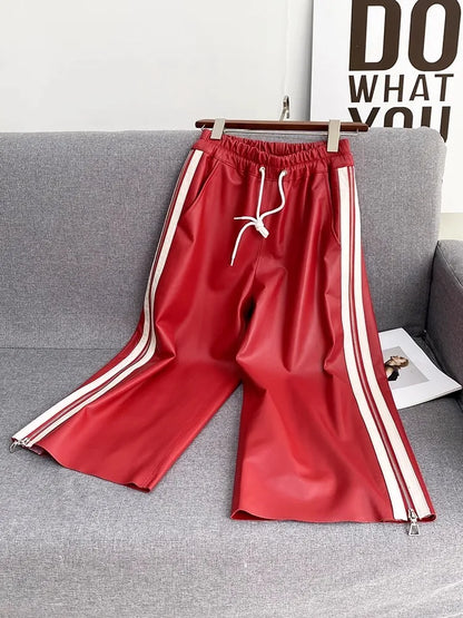 Genuine Luxe Leren Joggingbroek
