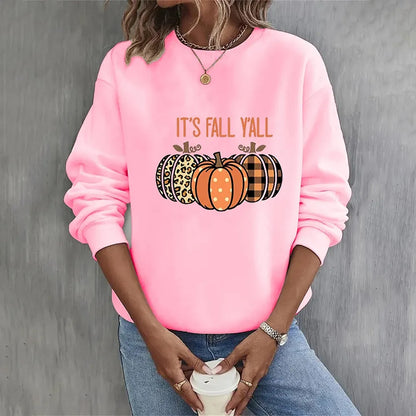 Halloween Sweatshirt Pompoen Ontwerp - Mode Vibes