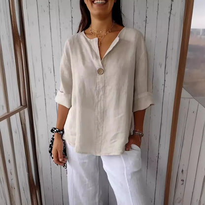 Aurelia Elegante V-Hals Knot Blouse