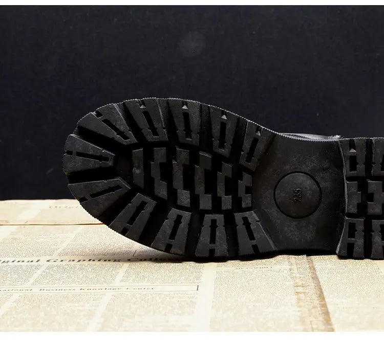 Leren Veterschoenen Zwart Gevoerd Profielzool