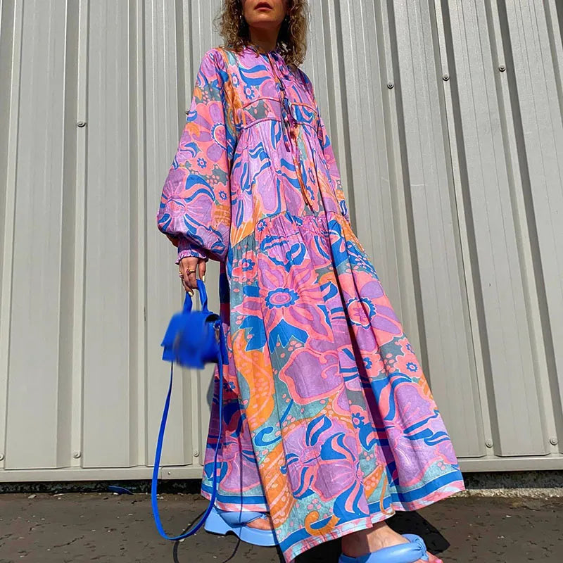 Maxi Jurk Bloemenprint Zomerjurk Vrouw - Mode Vibes