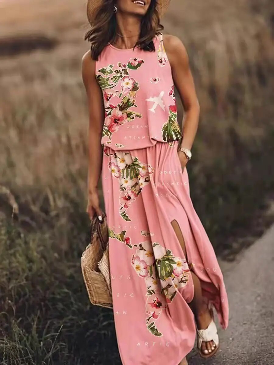 Zomerse Maxi Jurk Vrouwen Lange Jurk - Mode Vibes