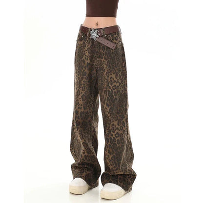 Retro Broek Luipaard Print Damesrok