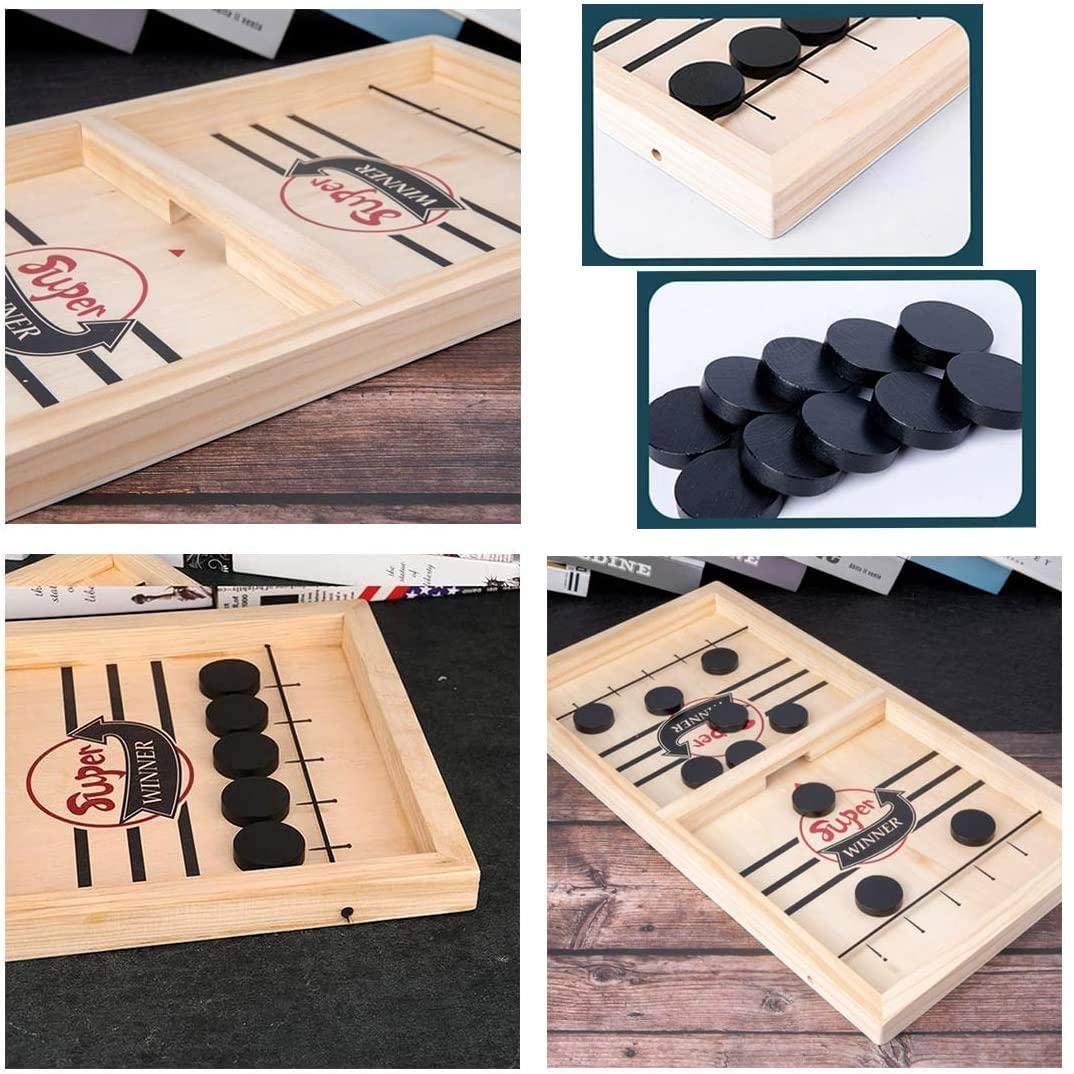 Tafelvoetbal Sjoelen 2-in-1 Speeltafel voor Thuisgebruik