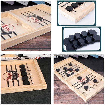 Tafelvoetbal Sjoelen 2-in-1 Speeltafel voor Thuisgebruik