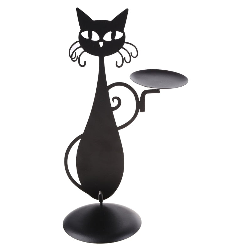 Kat Kaarsenhouder Mystiek Design voor Interieur