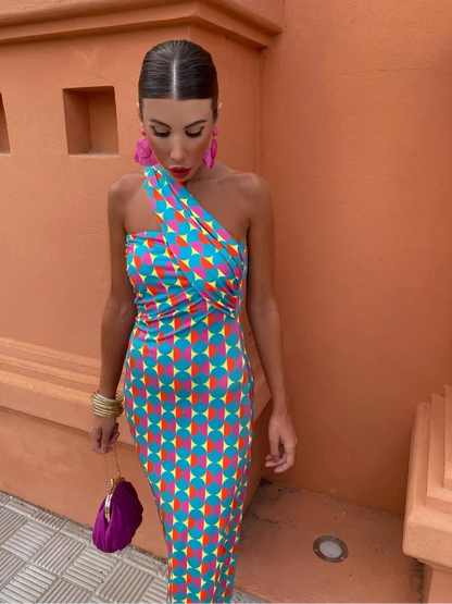 Dames Midi-jurk Elegant Model - Mode Vibes
