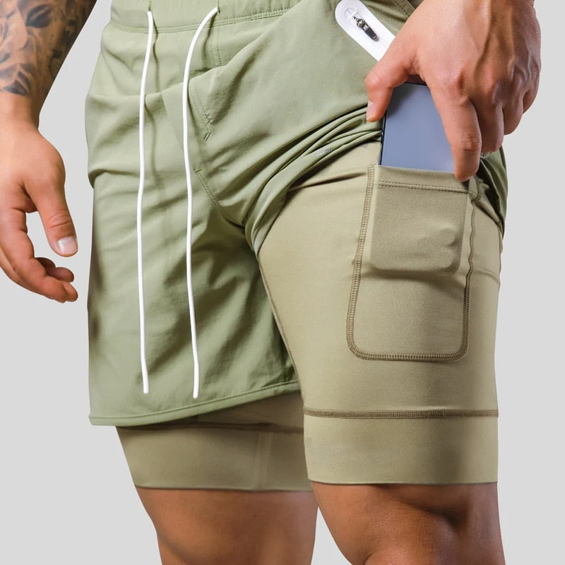 Sportbroek 2-in-1 Trainingsbroek voor Mannen Workout