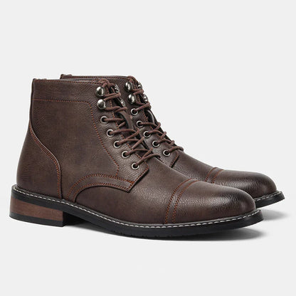Leren Herenboots met Antislipzool Klassiek Design