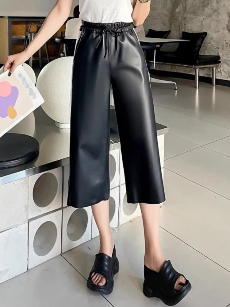 Genuine Luxe Leren Joggingbroek