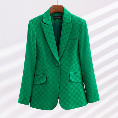 Geruite Blazer Elegante Stijl voor Dames - Mode Vibes