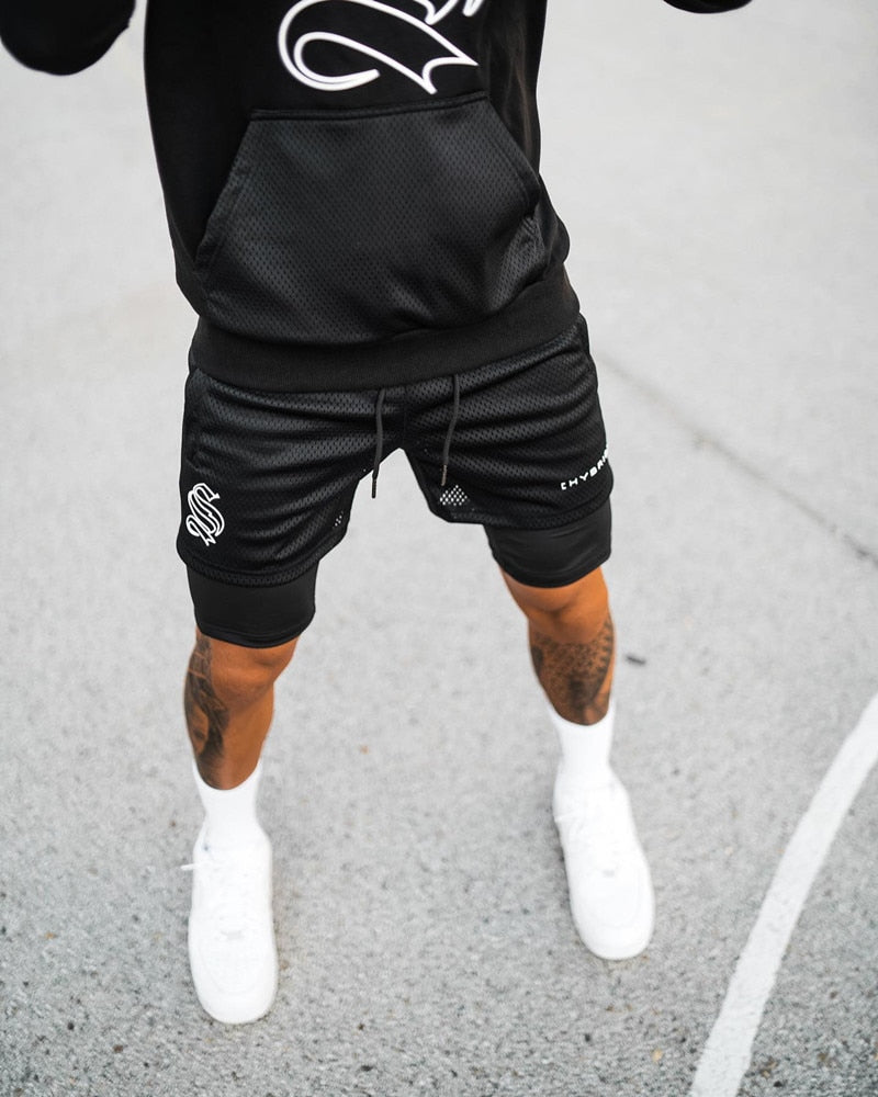 Herensport Shorts 2-in-1 voor Fitness en Running