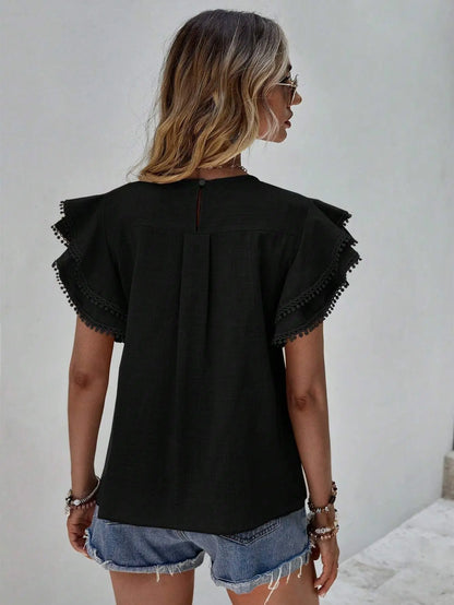 Damesblouse Elegant Korte Mouw Stijlvol