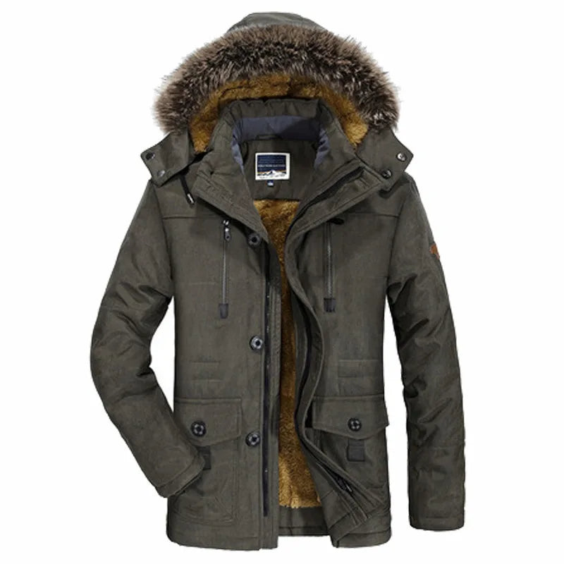 Heren Warme Winterjas met Capuchon – Winddicht & Comfortabel voor Koude Dagen
