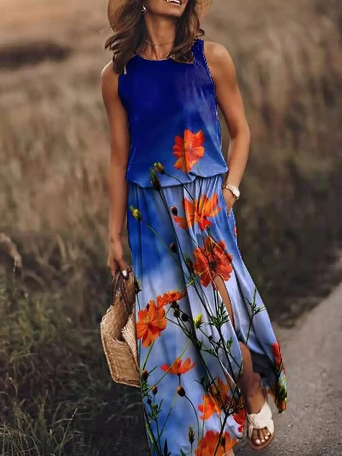 Zomerse Maxi Jurk Vrouwen Lange Jurk