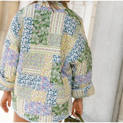 Gewatteerd Jack Patchwork Casual Damesjas