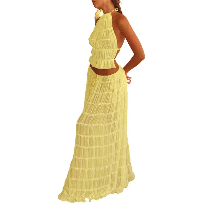 Variant image for Lilou | Completo Elegante con Top Pieghevole e Maxi Gonna-17