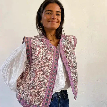 Lichtgewicht Gilet met Bloemenprint Comfortabel en Stijlvol - Mode Vibes