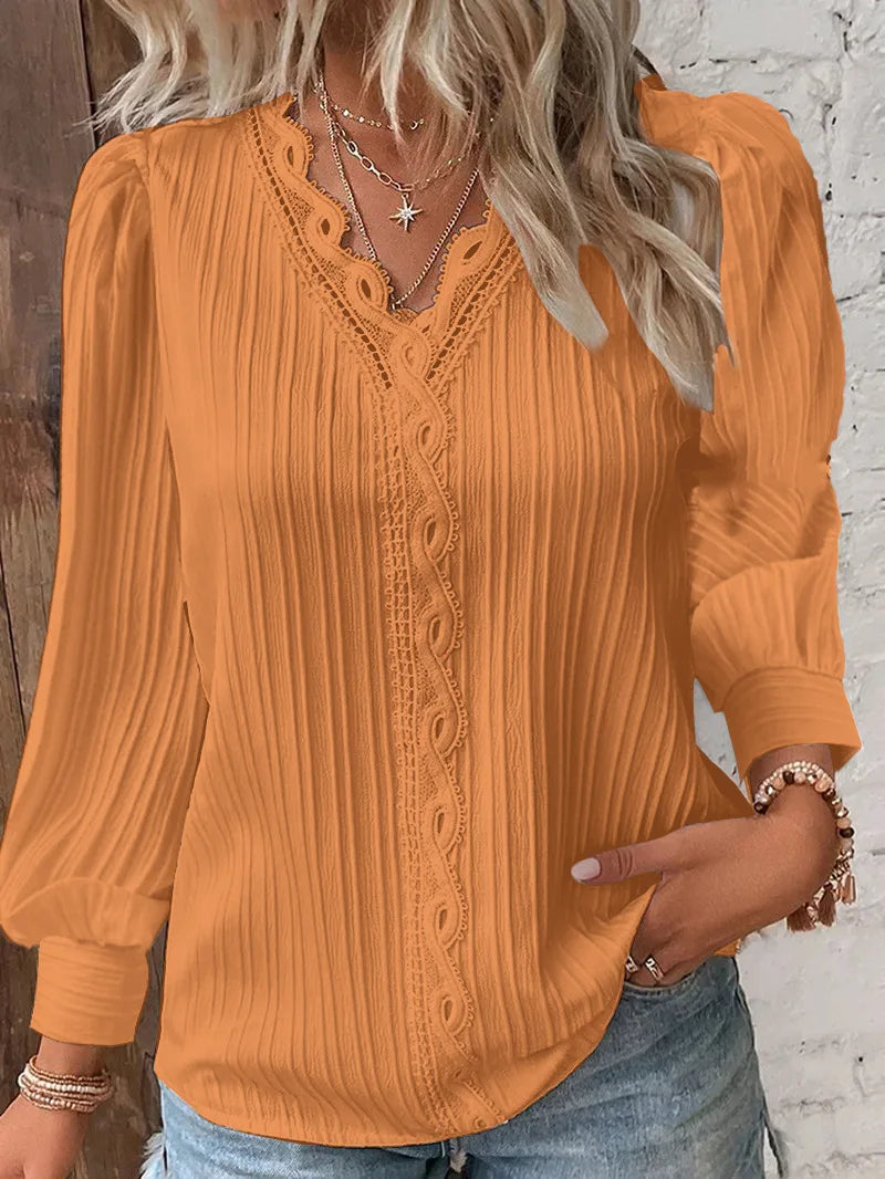Elegante Dames Blouse met Vrouwelijke Snit