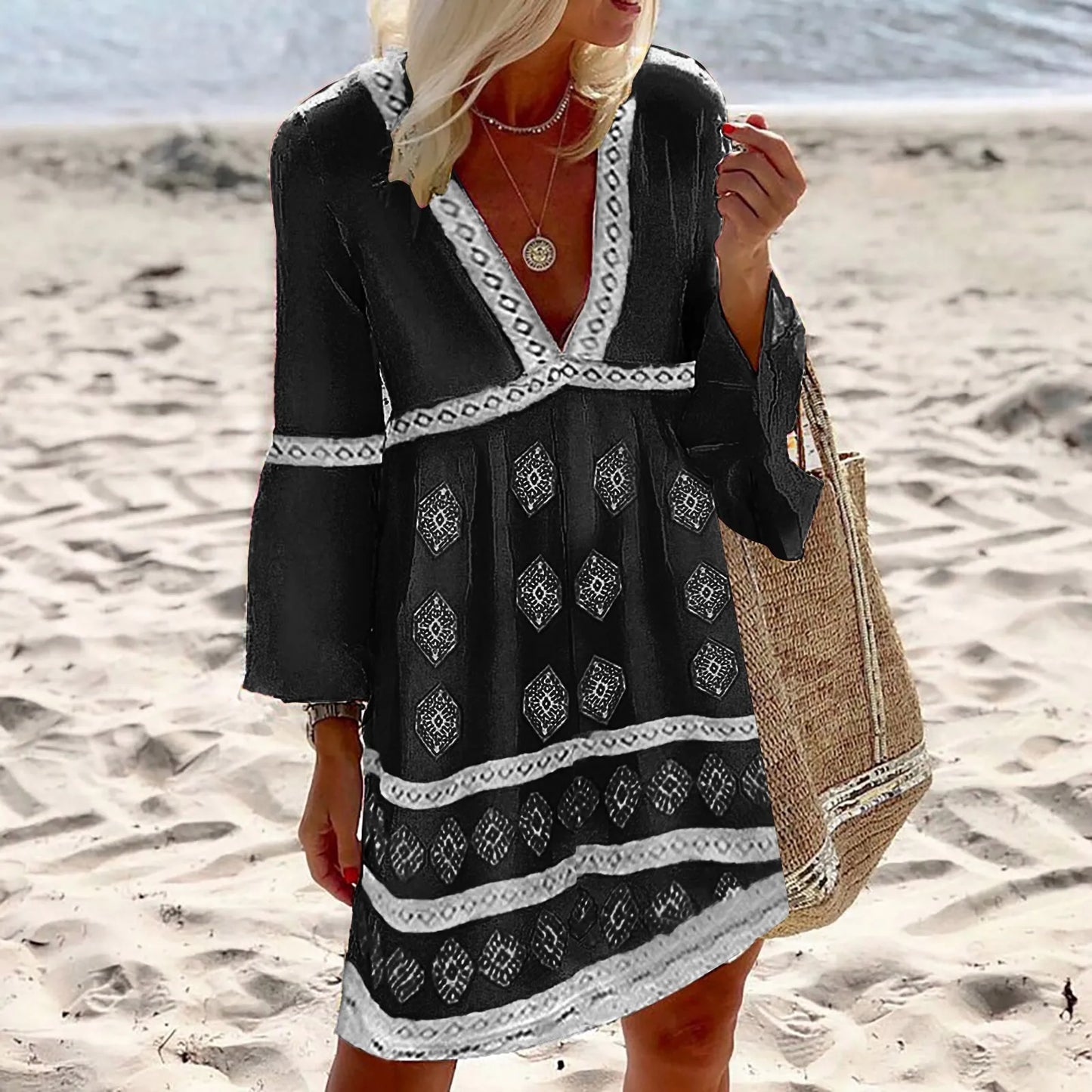 Zomerjurk met Vleermuismouwen Abella Mooi Model