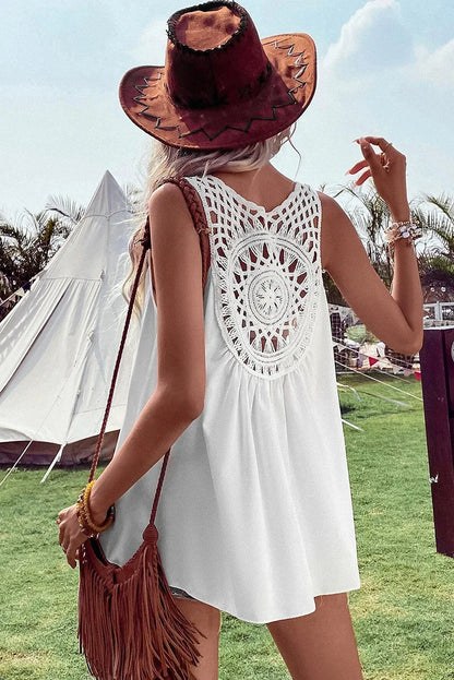 Mouwloze Boho Top Zomer Jurk Stijl