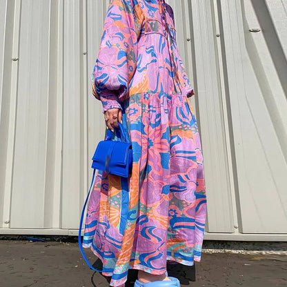 Maxi Jurk Bloemenprint Zomerjurk Vrouw