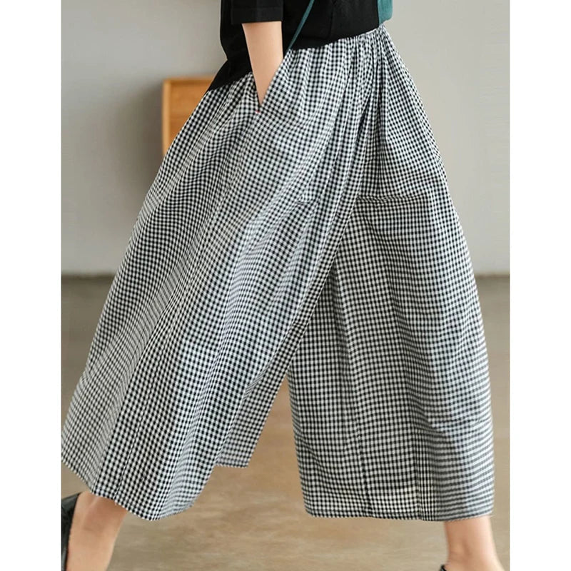 ZomerGloed Elegante Ruitbroek