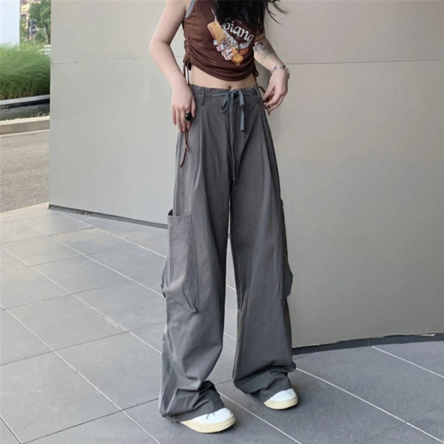 VivaChic Casual Witte Cargo Broek