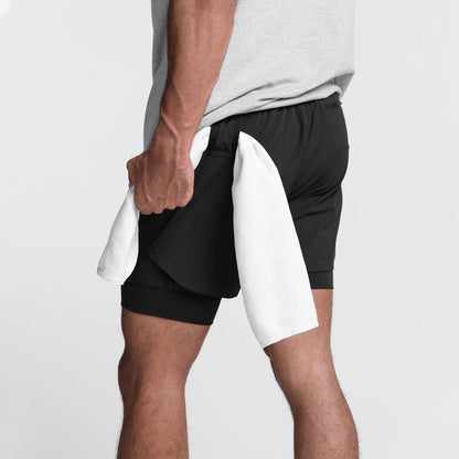Sportshorts Met Ademend Materiaal en Zijzak voor Mannen
