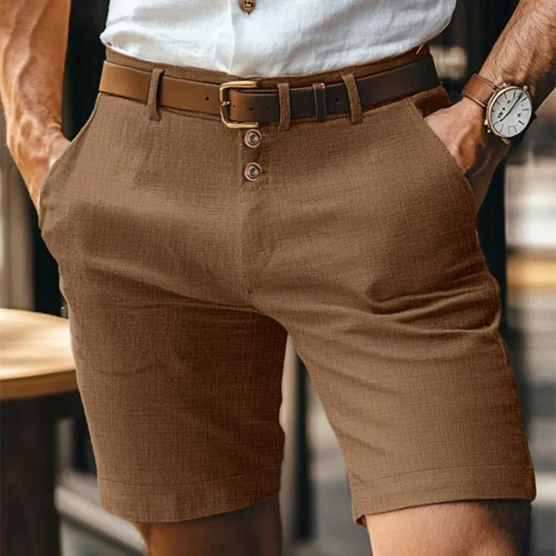Heren Zomershorts Slim Fit Ademend Vintage Stijl