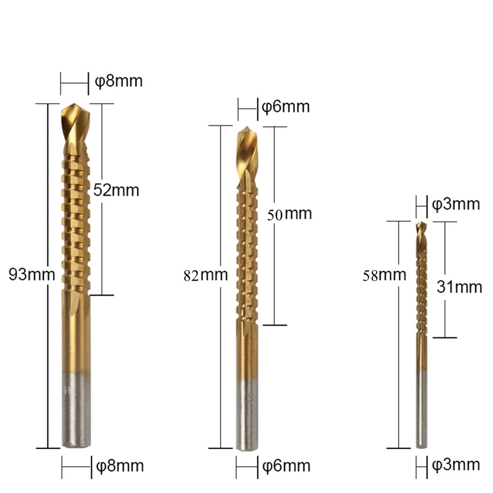 Titanium Boorset 6-delige Set voor Metaal en Hout