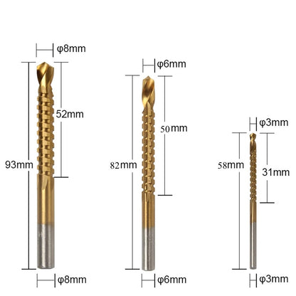 Titanium Boorset 6-delige Set voor Metaal en Hout