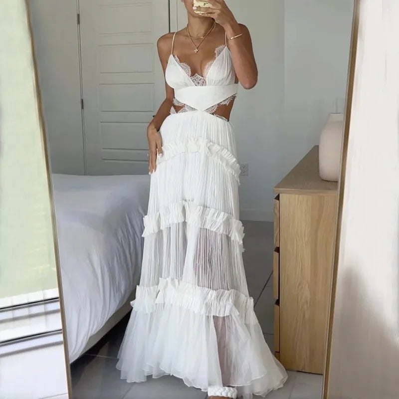 Zomerjurk Mouwloos V-Neckjurk voor Vrouw - Mode Vibes