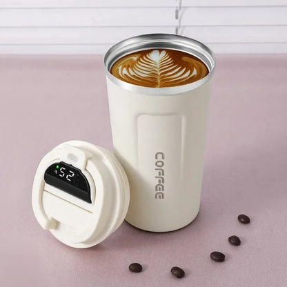 RVS Thermosbeker met Temperatuurweergave en Houdt Drank Warm